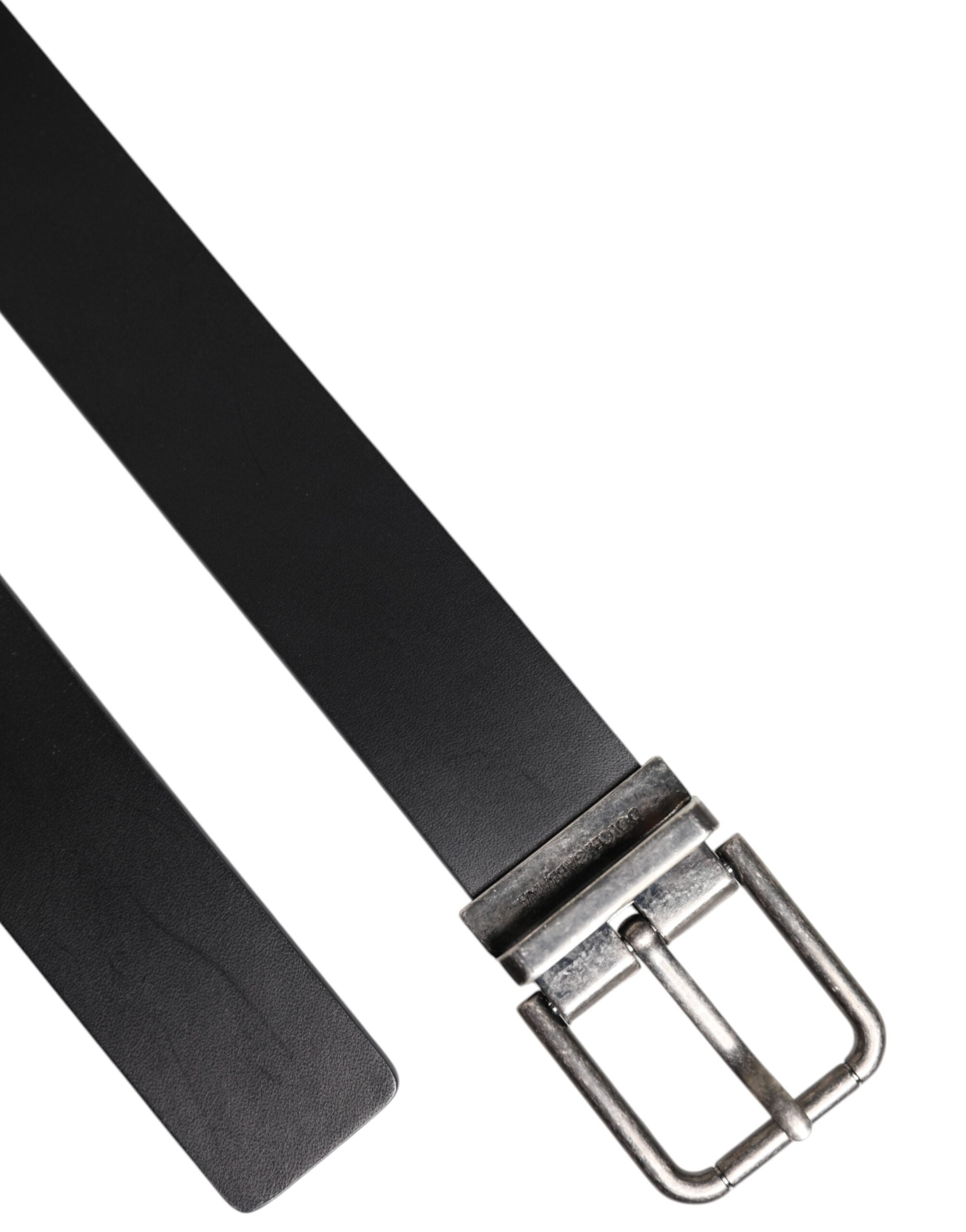 Dolce & Gabbana Black Classic Leather Metal Buckle Belt -   -  Dolce & Gabbana.