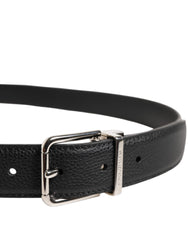 Dolce & Gabbana Black Calf Leather Classic Metal Buckle Belt -   -  Dolce & Gabbana.