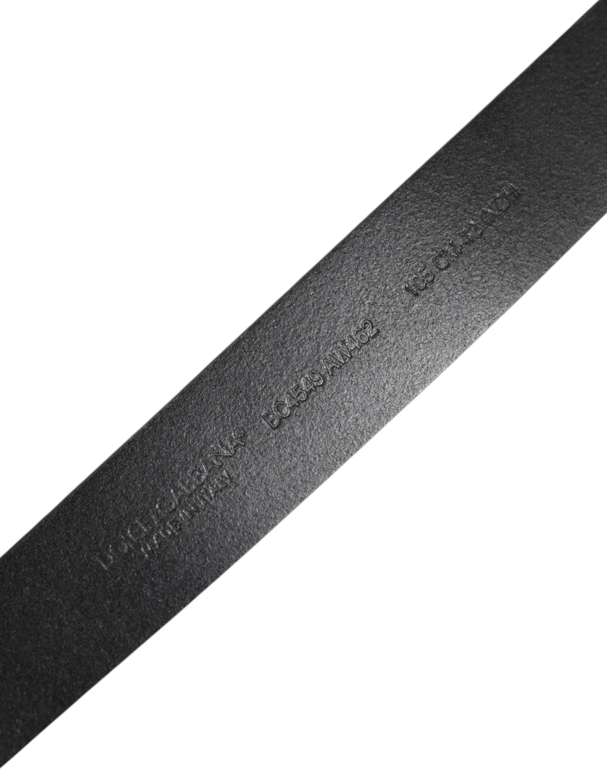 Dolce & Gabbana Black Classic Leather Metal Buckle Belt -   -  Dolce & Gabbana.