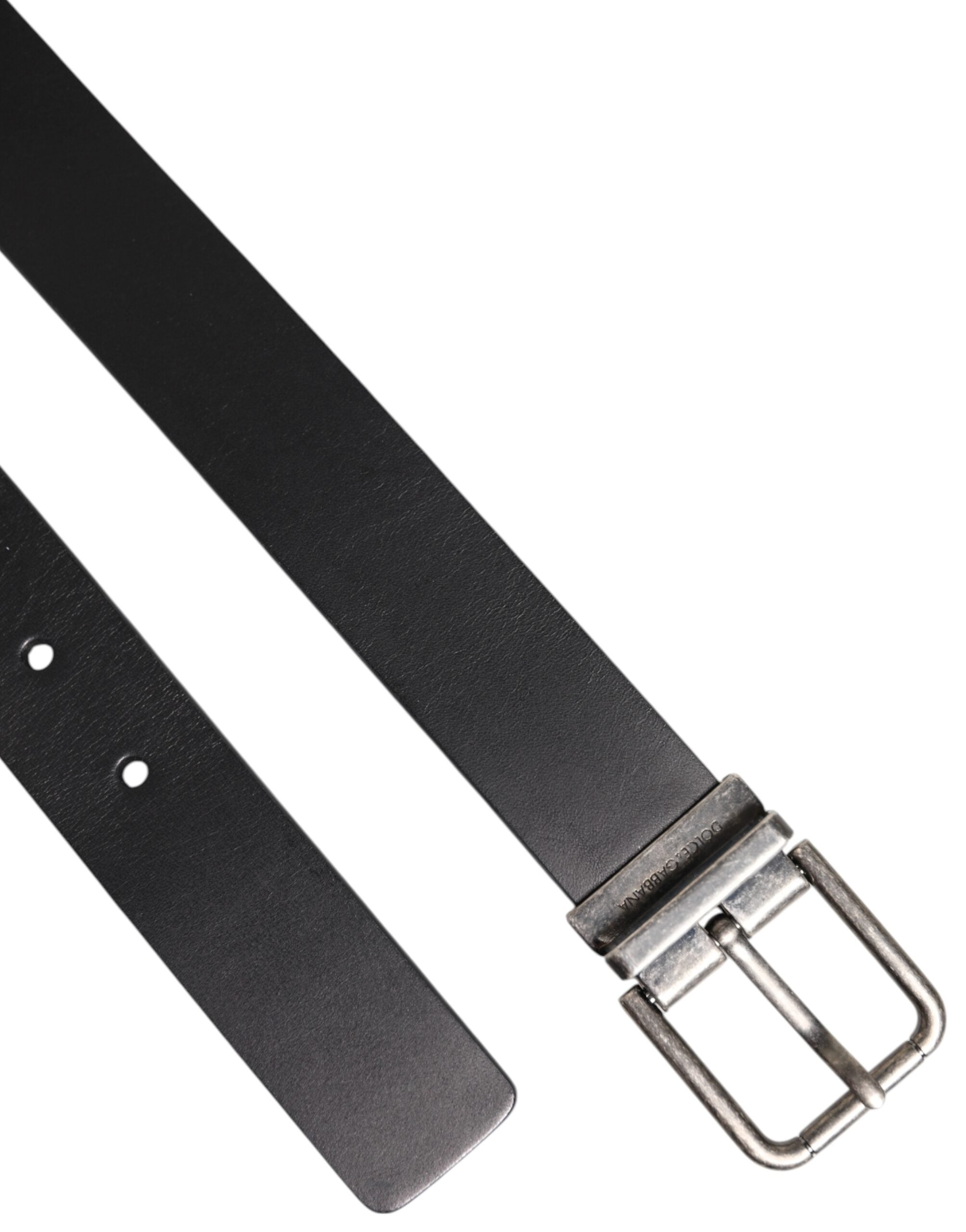 Dolce & Gabbana Black Classic Leather Metal Buckle Belt -   -  Dolce & Gabbana.