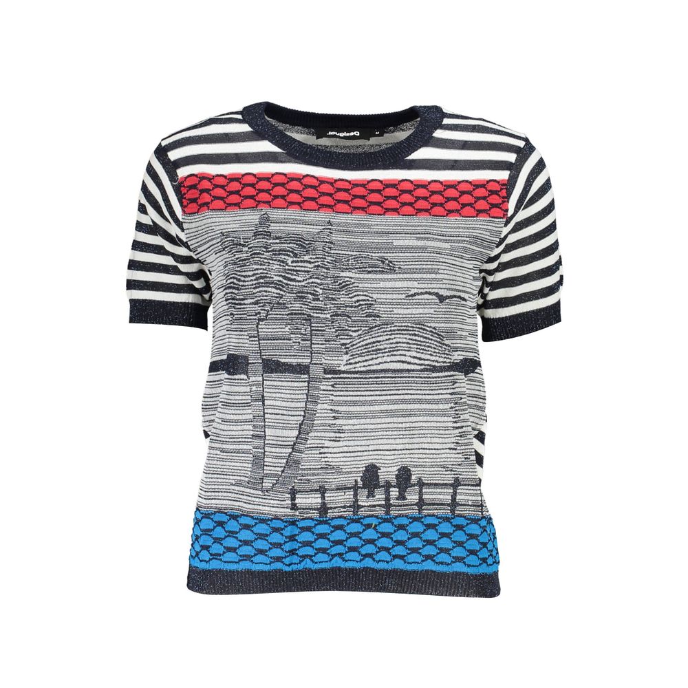 Desigual Blue Cotton Women Sweater -   -  Desigual.