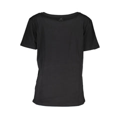 Patrizia Pepe Chic Short Sleeve Wide Neck Tee with Contrast Details -   -  Patrizia Pepe.