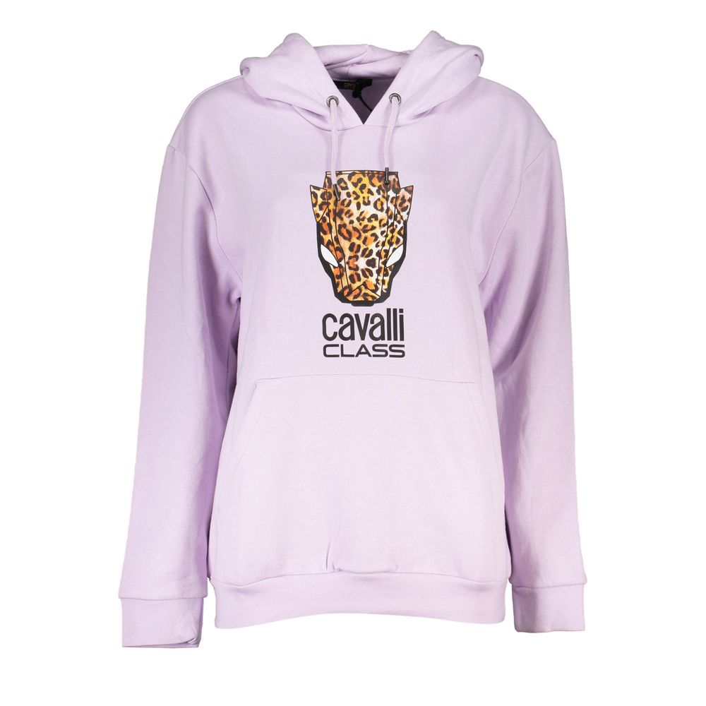 Cavalli Class Purple Cotton Sweater -   -  Cavalli Class.