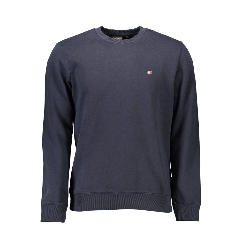 Napapijri Blue Organic Cotton Men Sweater -   -  Napapijri.