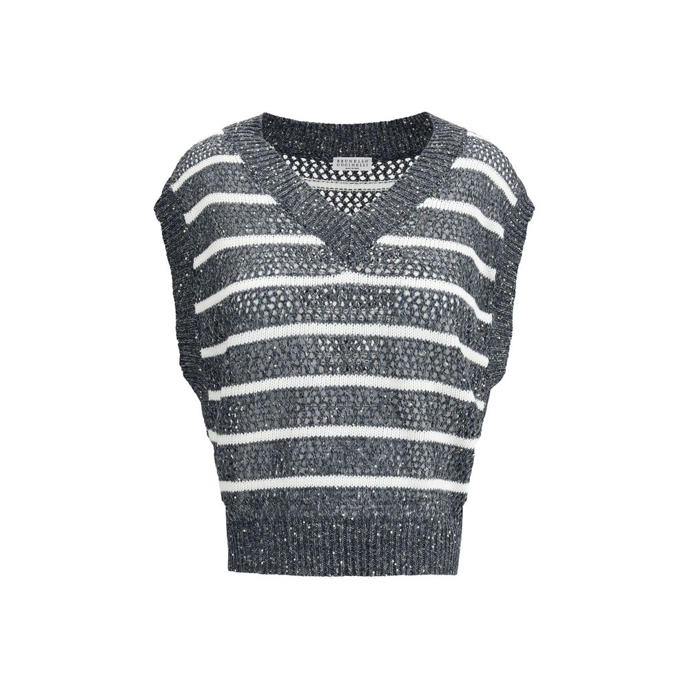 Brunello Cucinelli Striped Vest -   -  Brunello Cucinelli.