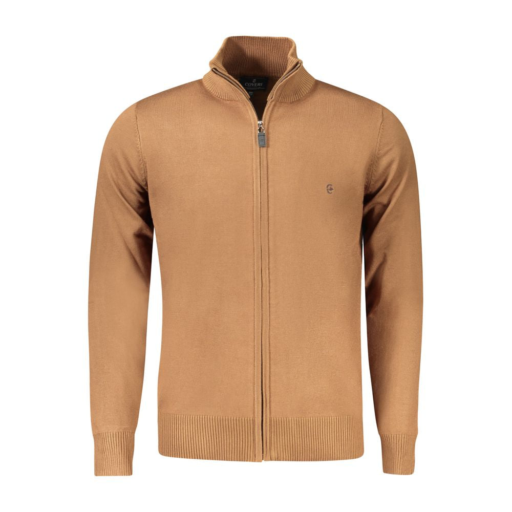 Coveri Moving Brown Viscose Men Cardigan -   -  Coveri Moving.