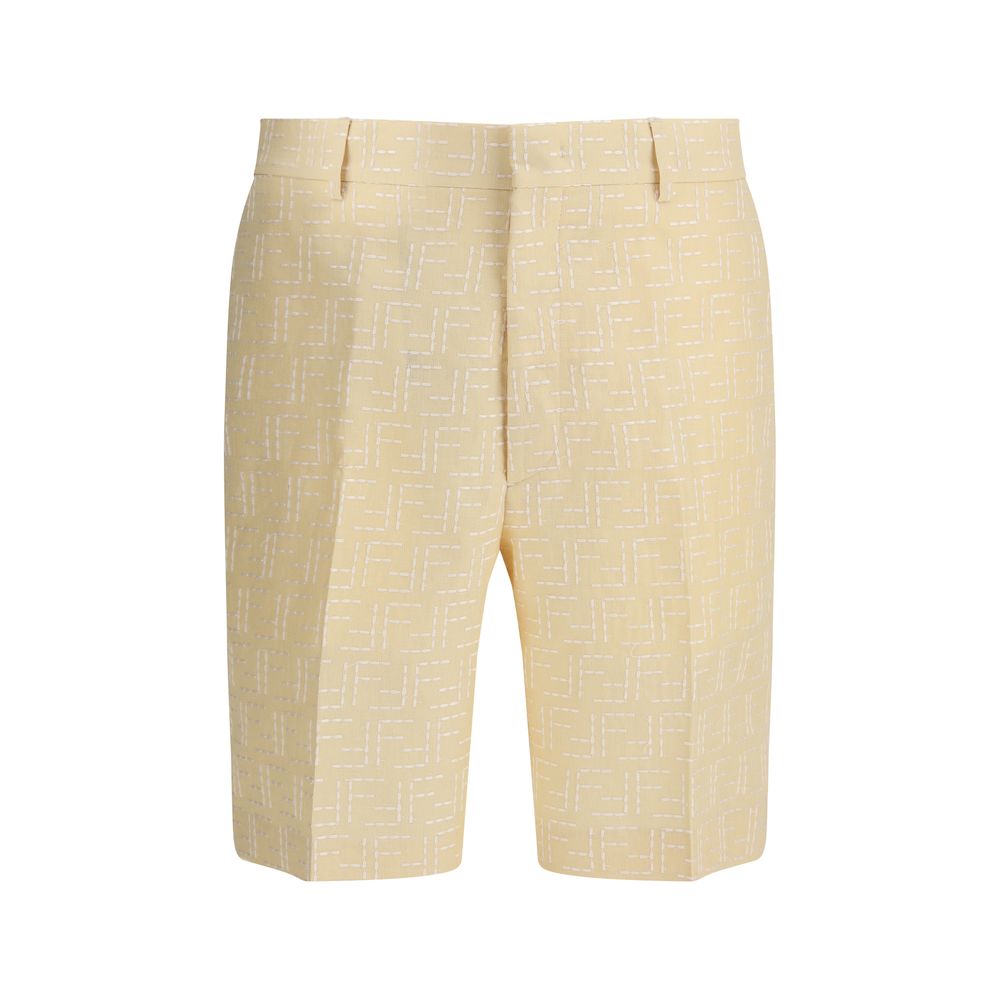 Fendi Linen Shorts -   -  Fendi.