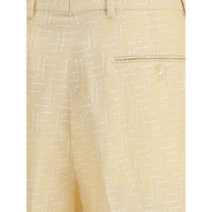 Fendi Linen Shorts -   -  Fendi.