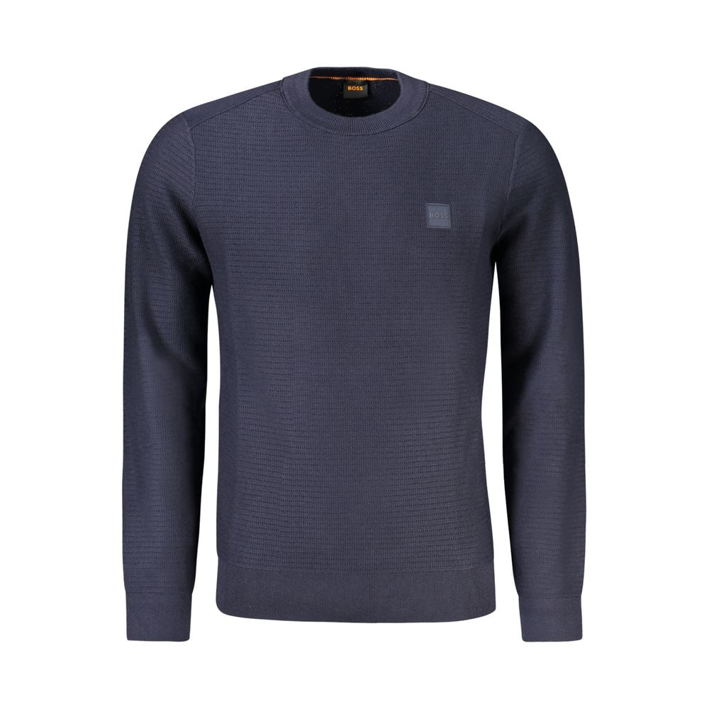 Hugo Boss Blue Cotton Men Sweater -   -  Hugo Boss.