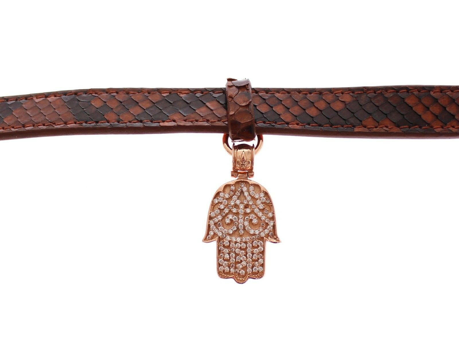 Nialaya CZ Hamsa Eye 18K Gold 925 Silver Bracelet -   -  Nialaya.