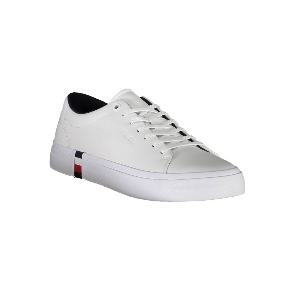 Tommy Hilfiger White Leather Men Sneaker -   -  Tommy Hilfiger.