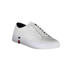 Tommy Hilfiger White Leather Men Sneaker -   -  Tommy Hilfiger.