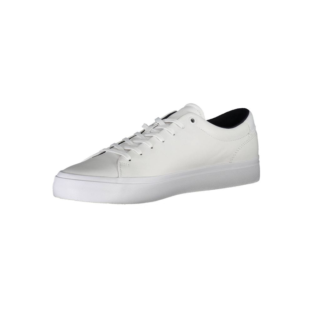 Tommy Hilfiger White Leather Men Sneaker -   -  Tommy Hilfiger.