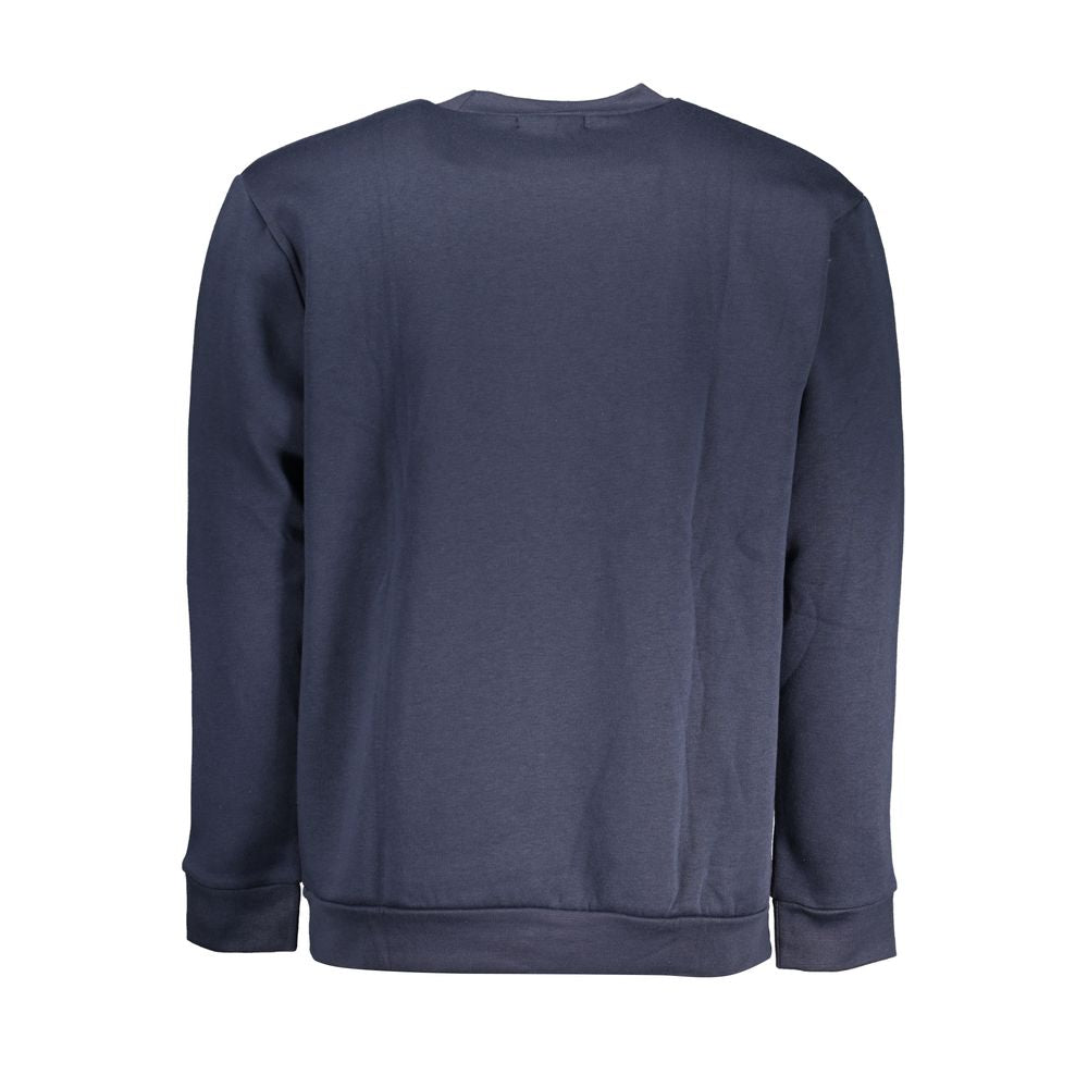 Cavalli Class Elegant Crew Neck Fleece Sweatshirt in Blue -   -  Cavalli Class.