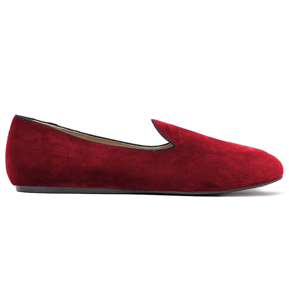 Charles Philip Red Velvet Loafer -   -  Charles Philip.