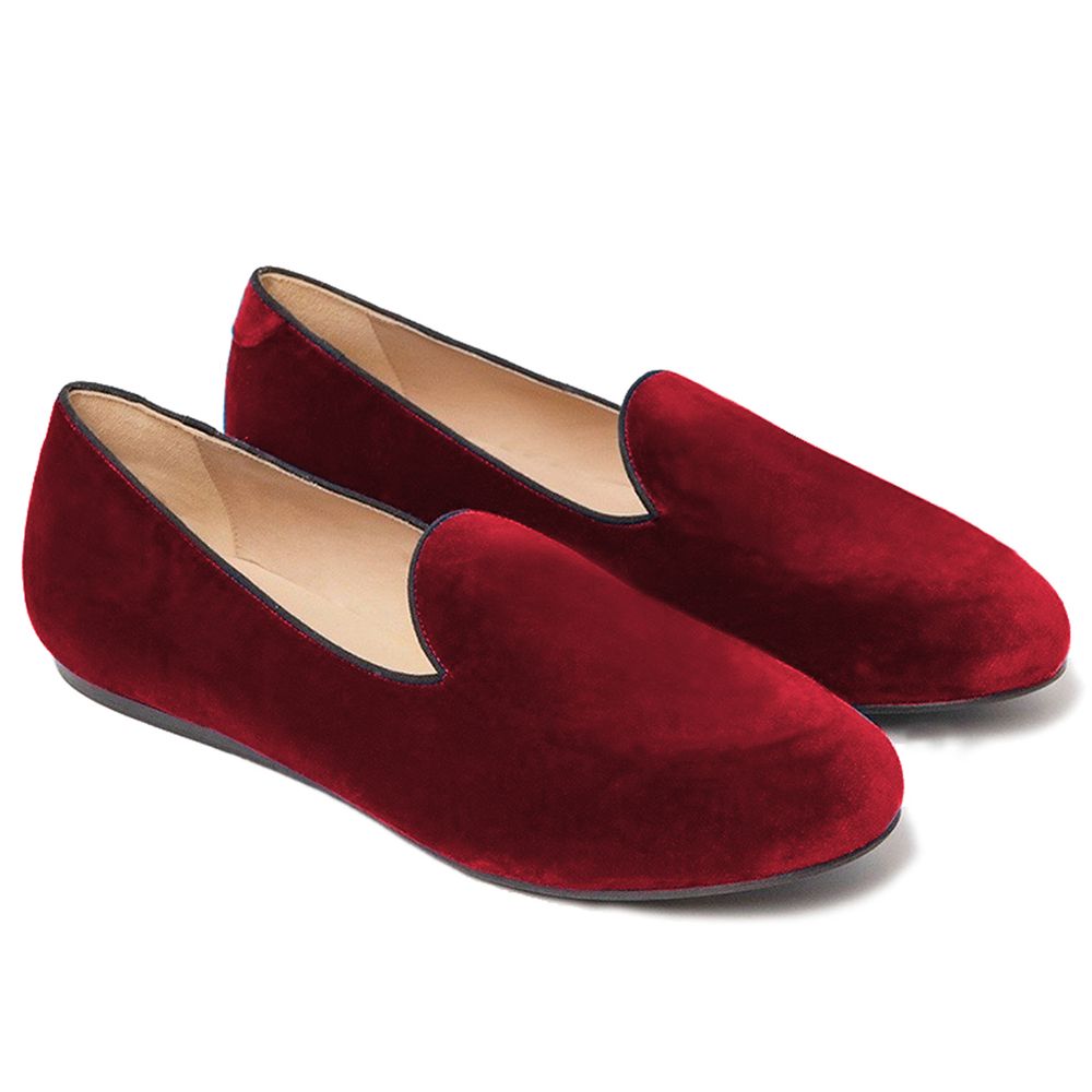 Charles Philip Red Velvet Loafer -   -  Charles Philip.