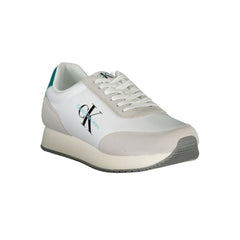 Calvin Klein Elegant White Lace-Up Sneakers with Contrasting Detail -   -  Calvin Klein.