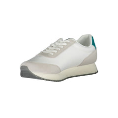 Calvin Klein Elegant White Lace-Up Sneakers with Contrasting Detail -   -  Calvin Klein.