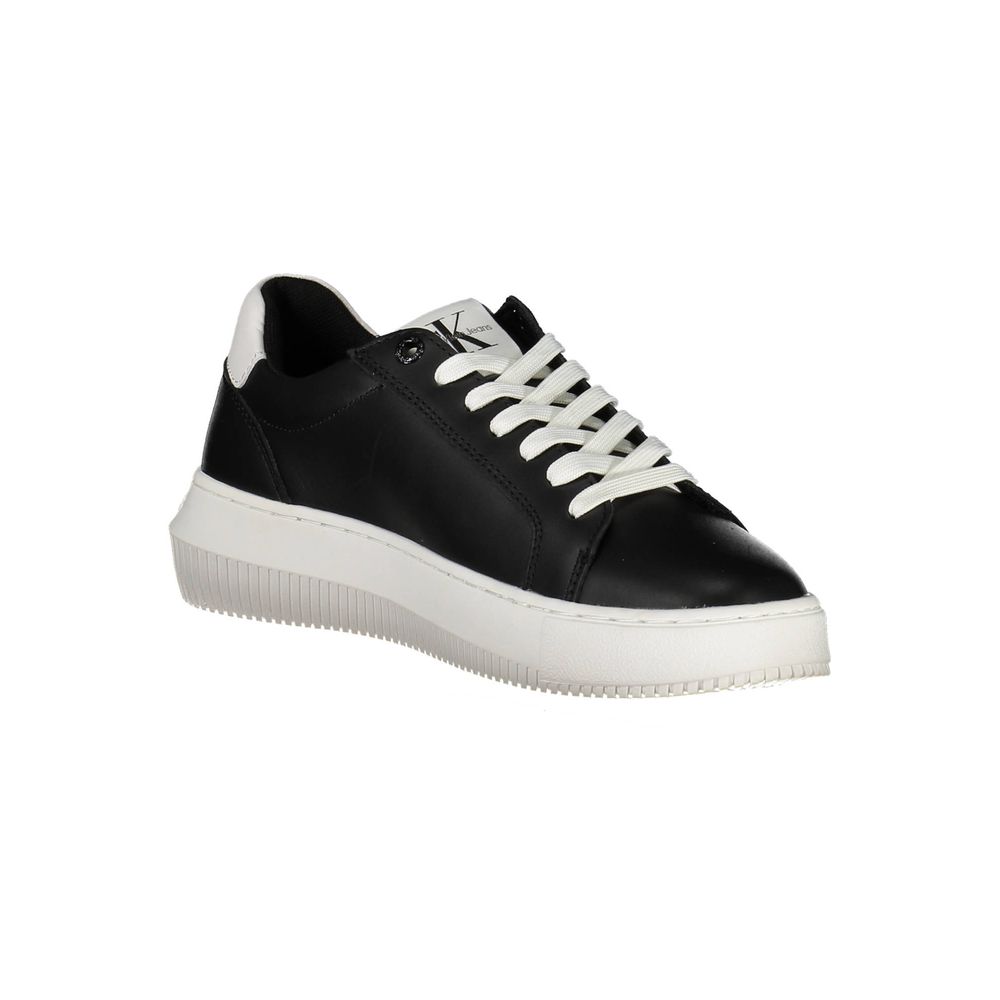 Calvin Klein Black Leather Women Sneaker -   -  Calvin Klein.