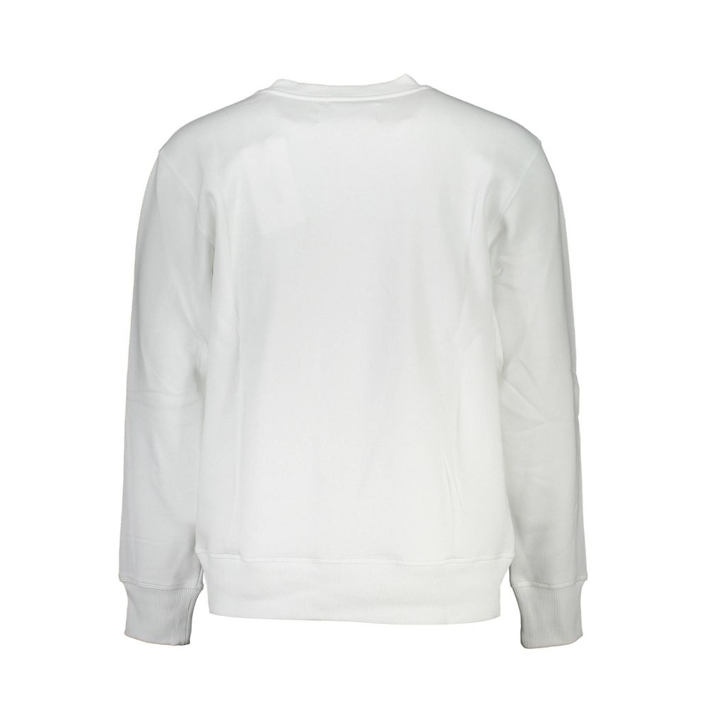 Calvin Klein Crisp White Crew Neck Cotton-Blend Sweater -   -  Calvin Klein.