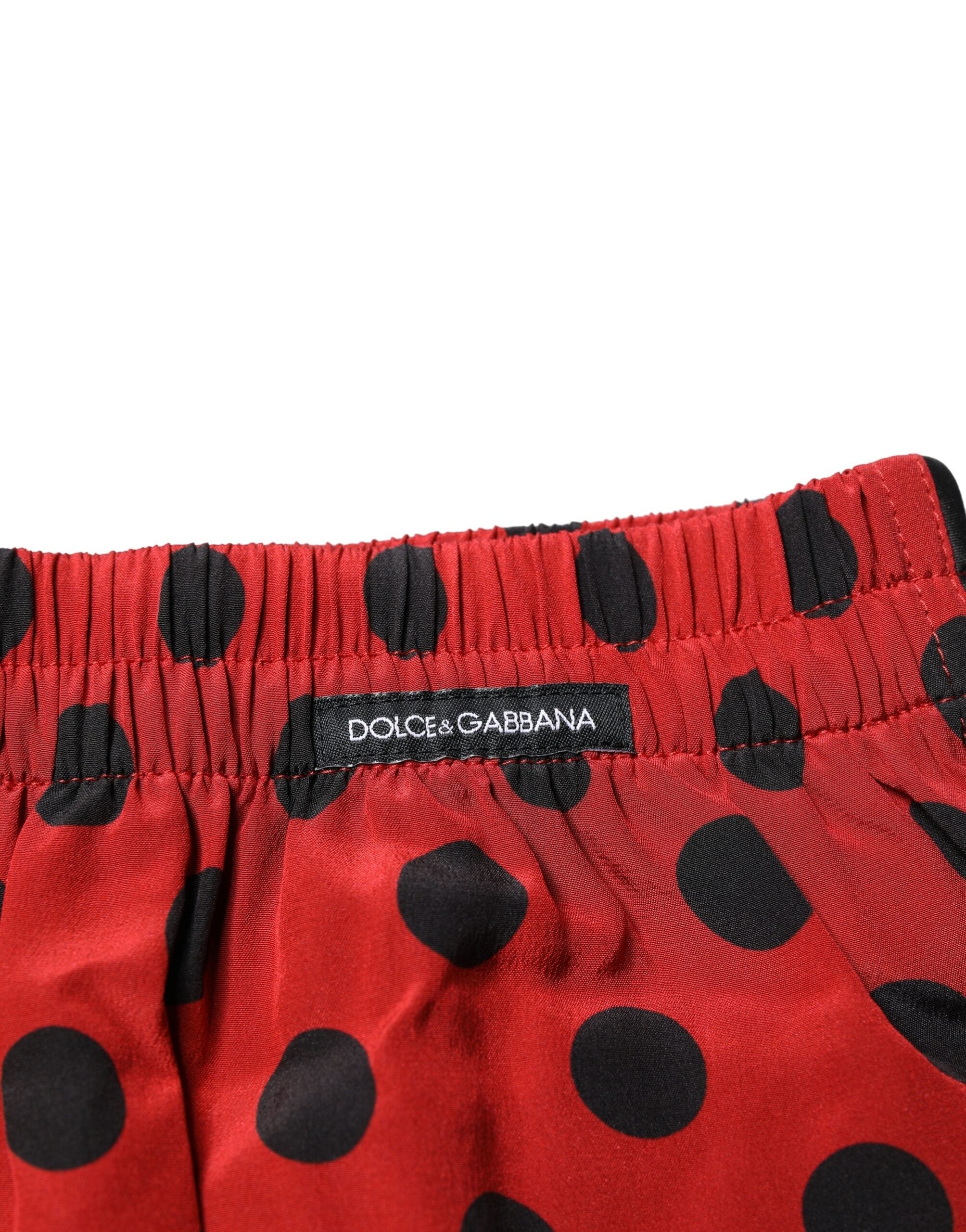 Dolce & Gabbana Red Silk Polka Dot Boxer Shorts Underwear -   -  Dolce & Gabbana.
