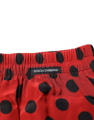 Dolce & Gabbana Red Silk Polka Dot Boxer Shorts Underwear -   -  Dolce & Gabbana.