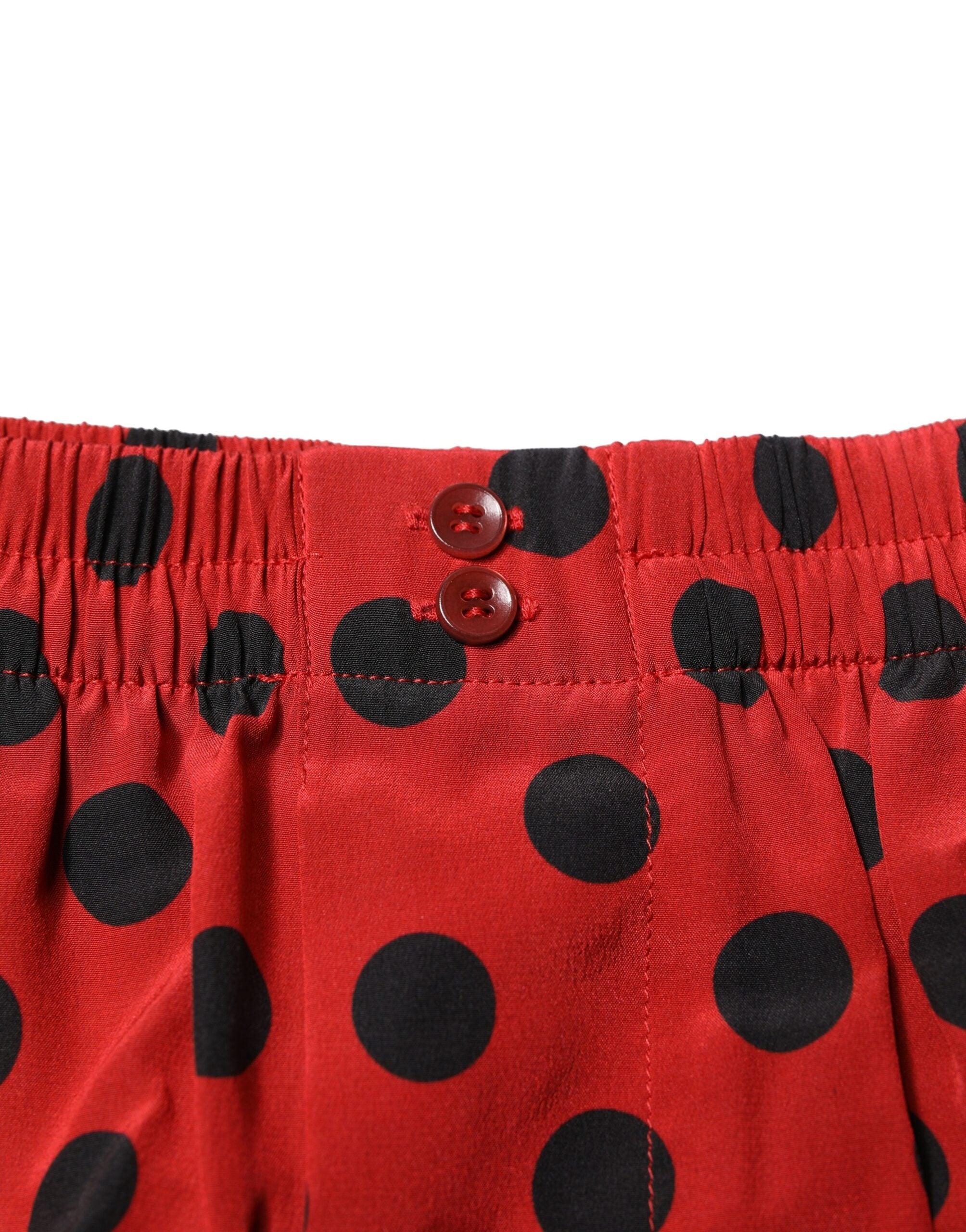 Dolce & Gabbana Red Silk Polka Dot Boxer Shorts Underwear -   -  Dolce & Gabbana.