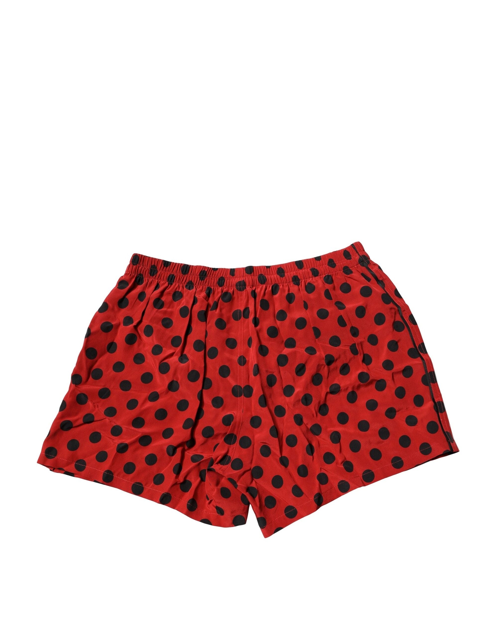 Dolce & Gabbana Red Silk Polka Dot Boxer Shorts Underwear -   -  Dolce & Gabbana.