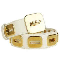 Dolce & Gabbana White Calfskin Women Belt -   -  Dolce & Gabbana.