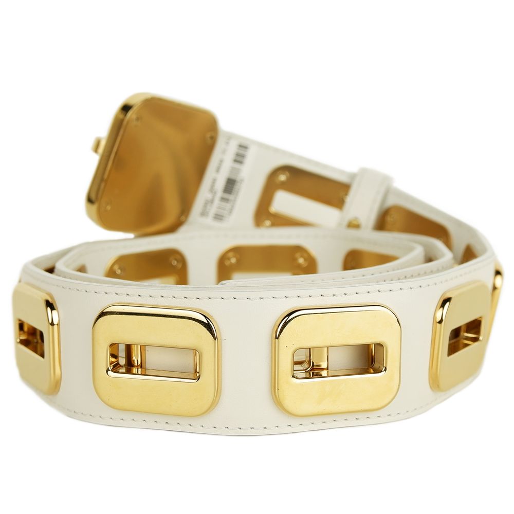 Dolce & Gabbana White Calfskin Women Belt -   -  Dolce & Gabbana.