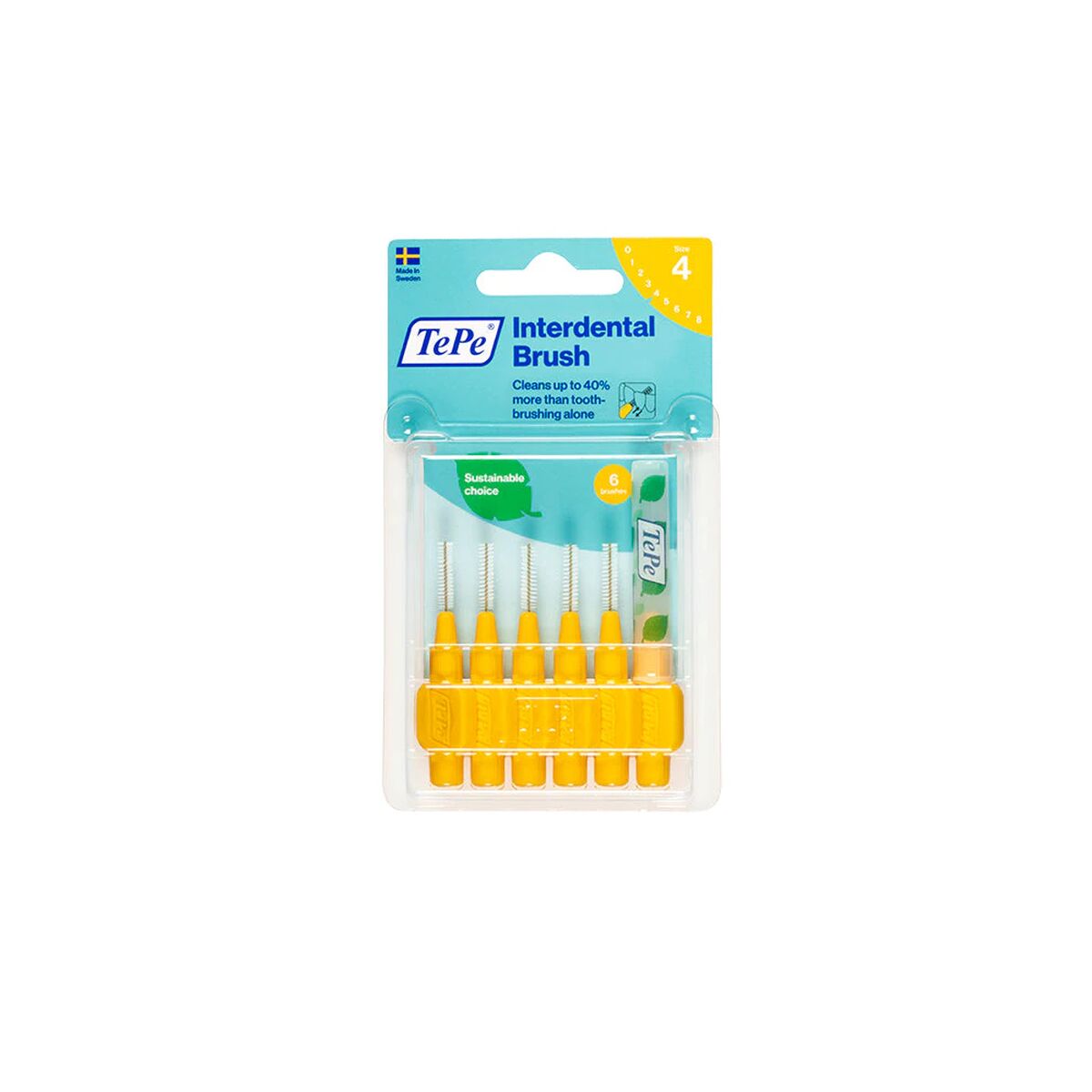 Interdental brushes Tepe Yellow 0,7 mm 6 Units -  Health and personal care, Oral care -  Tepe.