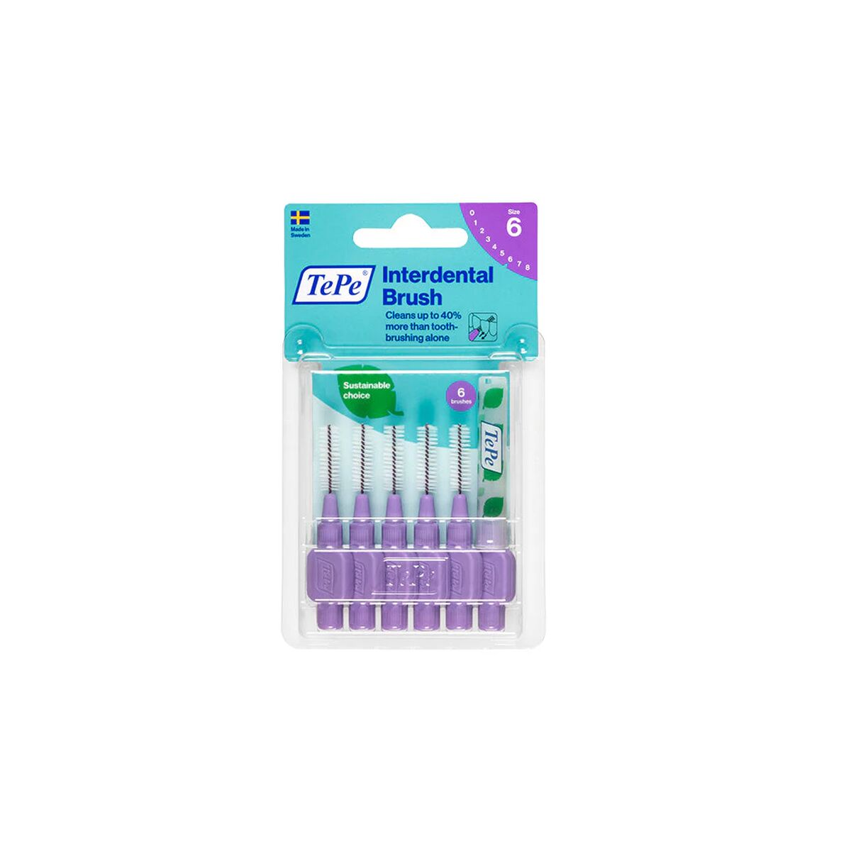 Interdental brushes Tepe   Purple 1,1 mm 6 Units -  Health and personal care, Oral care -  Tepe.