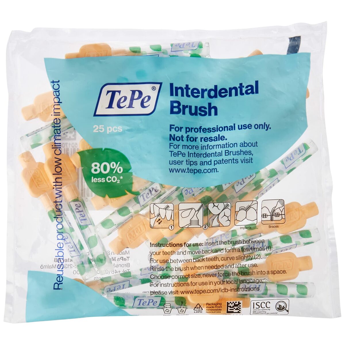 Interdental brushes Tepe Extra Soft Orange 0,45 mm 25 Units -  Health and personal care, Oral care -  Tepe.