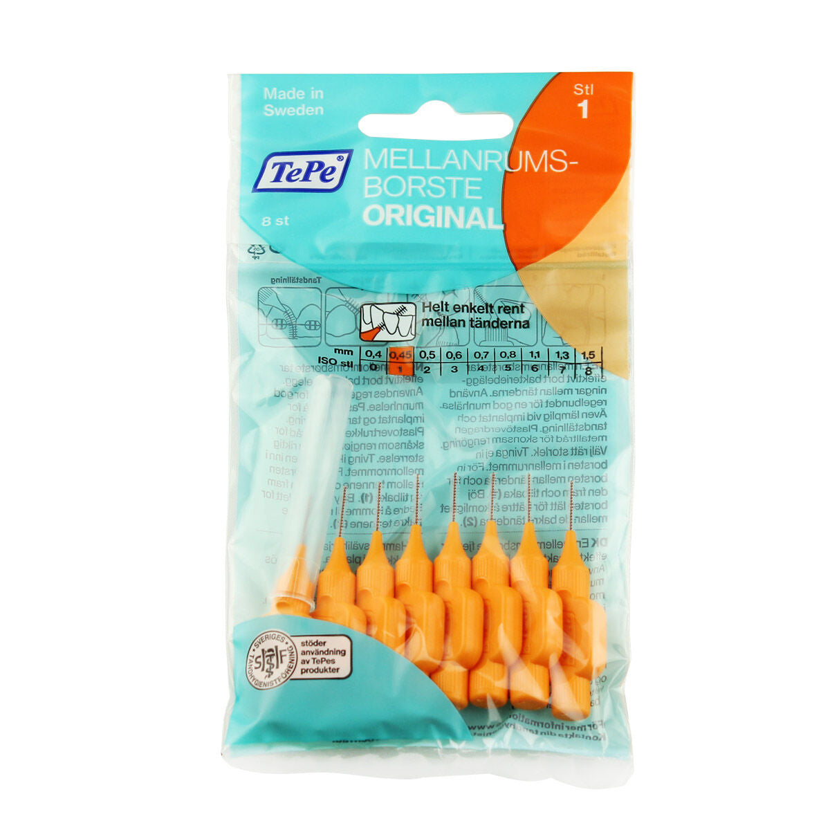 Interdental brushes Tepe Orange (8 Pieces) -  Health and personal care, Oral care -  Tepe.