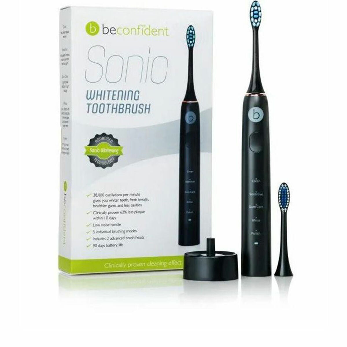 Electric Toothbrush Beconfident Sonic Black / Rose Gold -  Health and personal care, Oral care -  Beconfident.