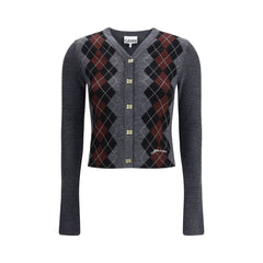 Ganni Check Cardigan -   -  Ganni.
