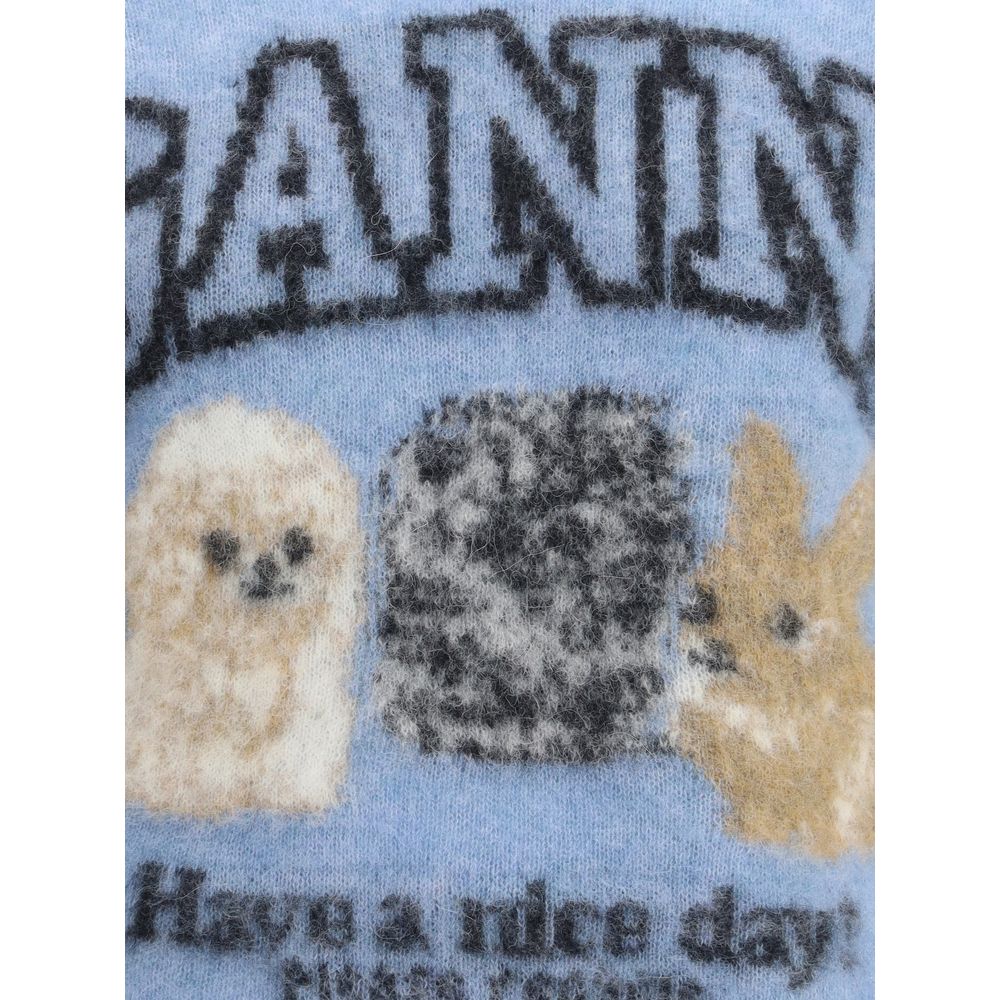 Ganni Puppies short sleeve Sweater -   -  Ganni.