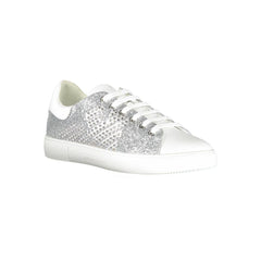 Emporio Armani Silver Leather Women Sneaker -   -  Emporio Armani.