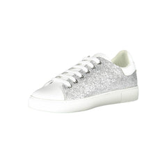Emporio Armani Silver Leather Women Sneaker -   -  Emporio Armani.