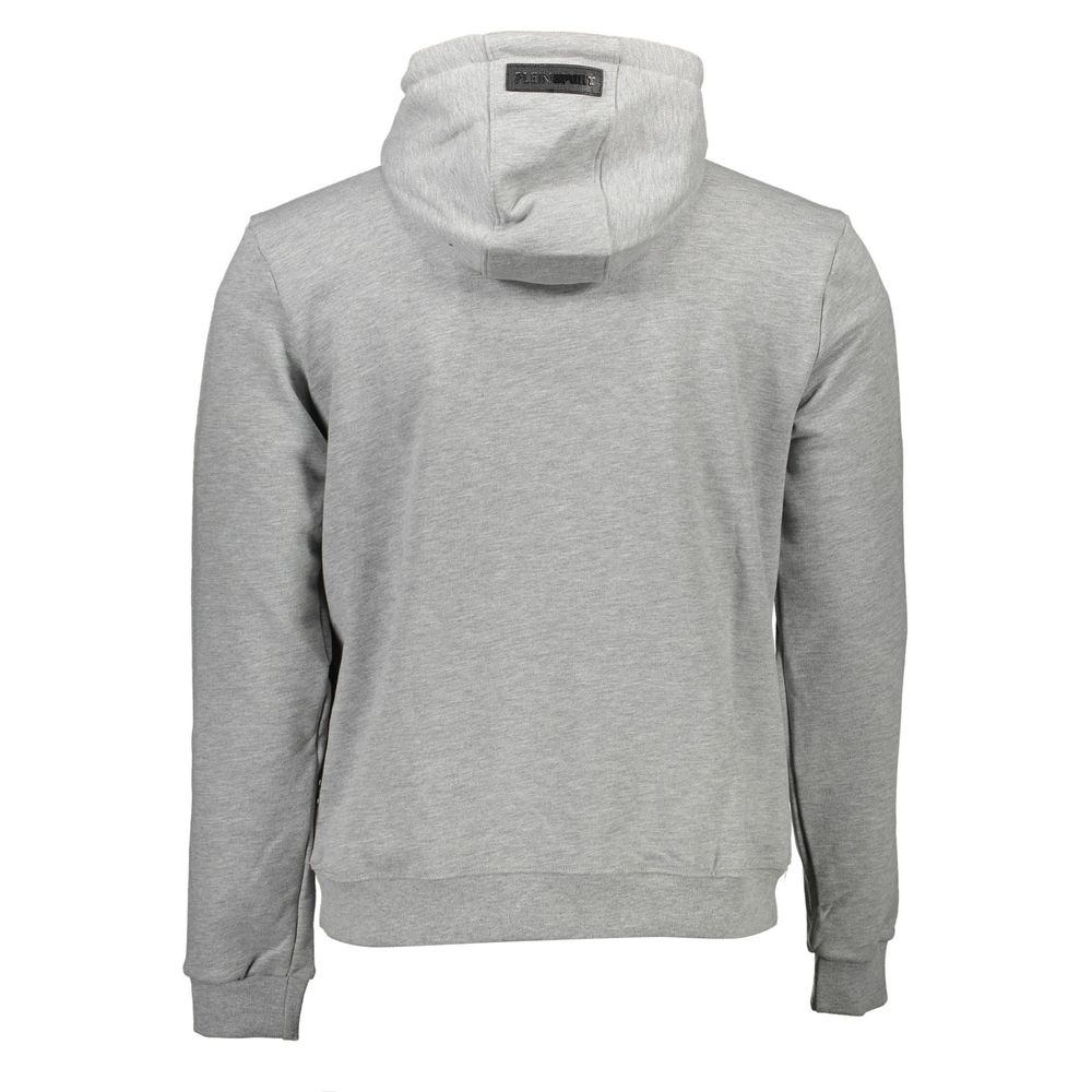 Plein Sport Gray Cotton Men Hooded Sweatshirt -   -  Plein Sport.