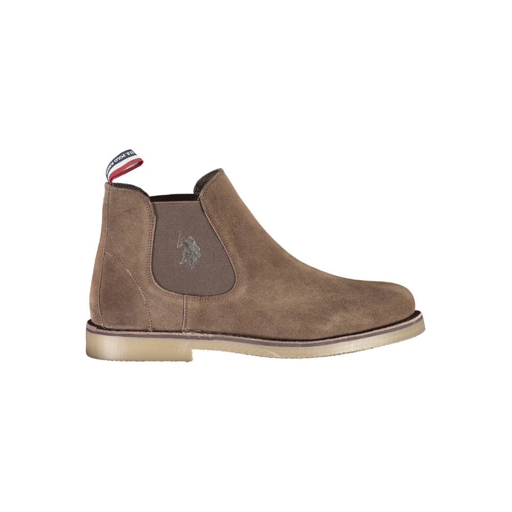 U.S. POLO ASSN. Brown Leather Men Boot -   -  U.S. POLO ASSN..