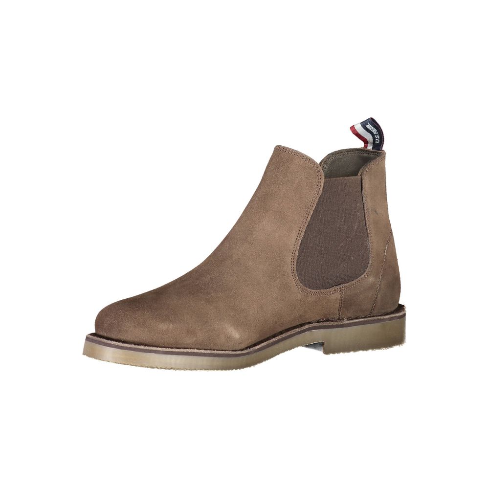 U.S. POLO ASSN. Brown Leather Men Boot -   -  U.S. POLO ASSN..