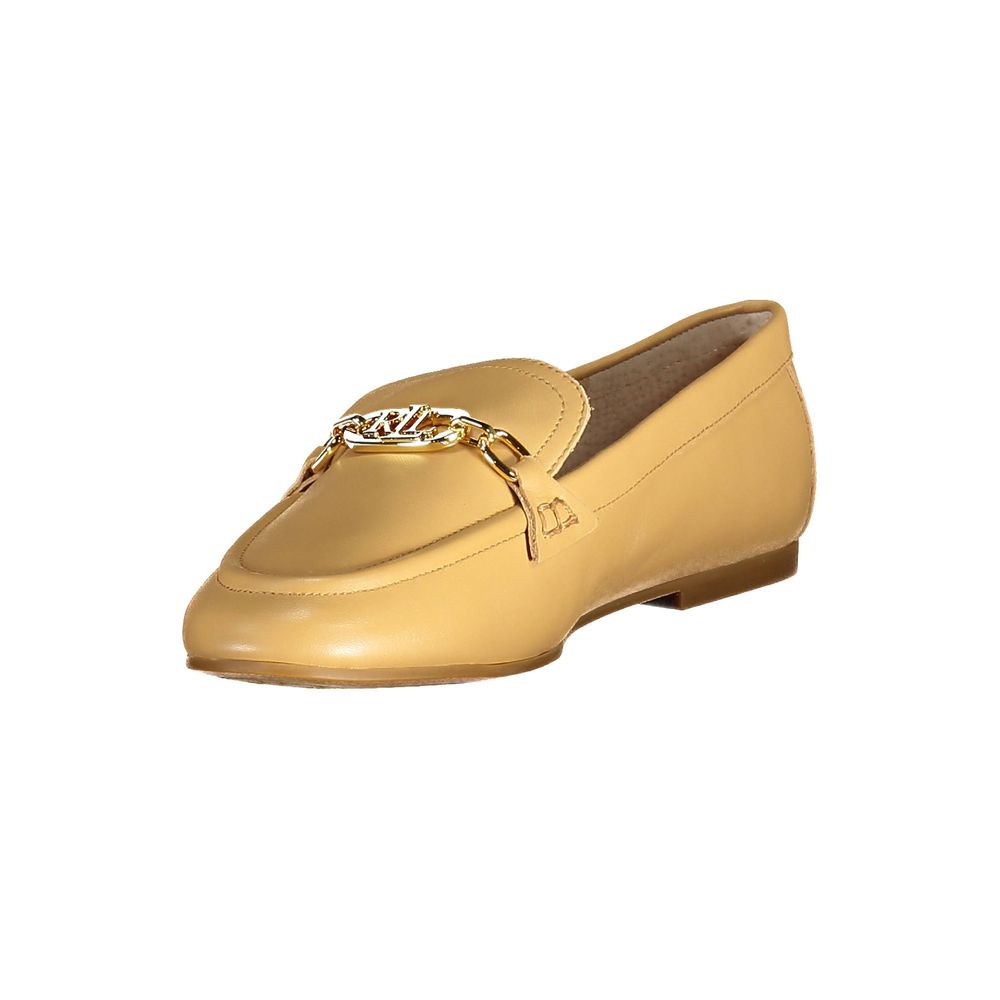 Ralph Lauren Beige Leather Flat Shoe -   -  Ralph Lauren.