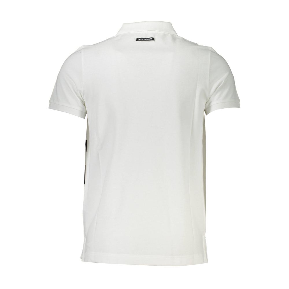 Cavalli Class White Cotton Men Polo -   -  Cavalli Class.