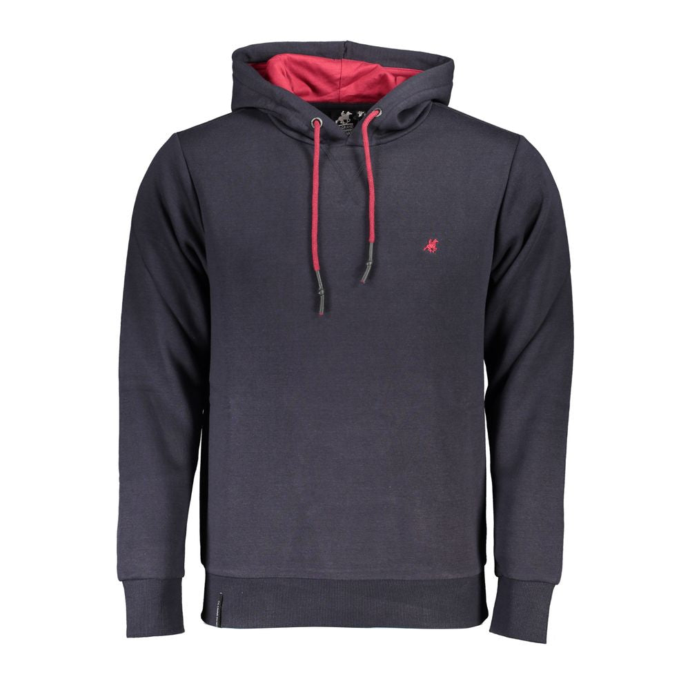 U.S. Grand Polo Blue Hooded Sweatshirt with Embroidery -   -  U.S. Grand Polo.
