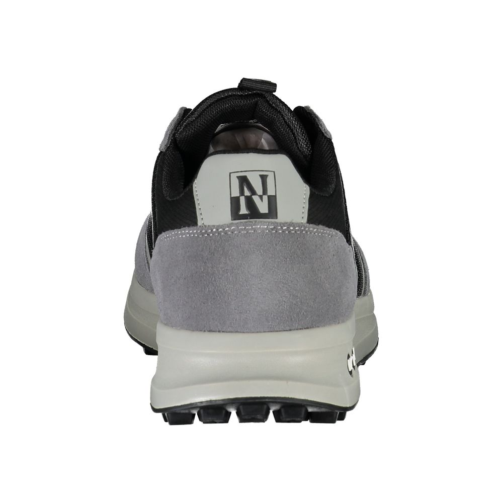 Napapijri Brown Leather Men Sneaker -   -  Napapijri.