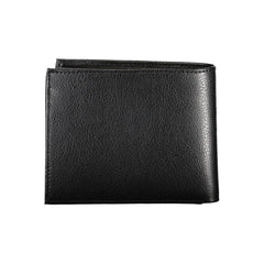Guess Jeans Chic Black Leather Dual-Compartment Wallet -  Leather Wallet for Men -  Guess Jeans.