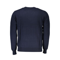 Harmont & Blaine Crew Neck Embroidered Blue Sweater -   -  Harmont & Blaine.