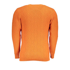 U.S. Grand Polo Orange Diamond Pattern Crew Neck Sweater -   -  U.S. Grand Polo.