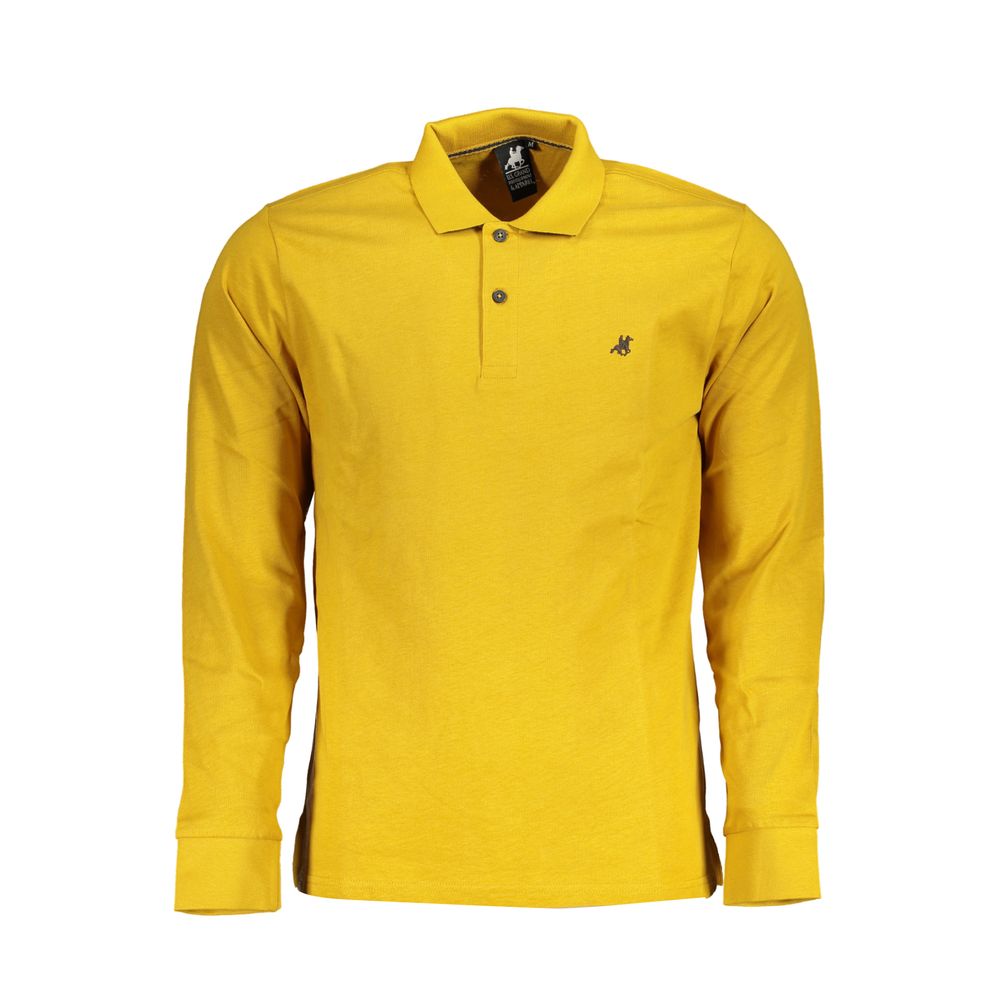 U.S. Grand Polo Classic Yellow Cotton Polo with Embroidery -   -  U.S. Grand Polo.